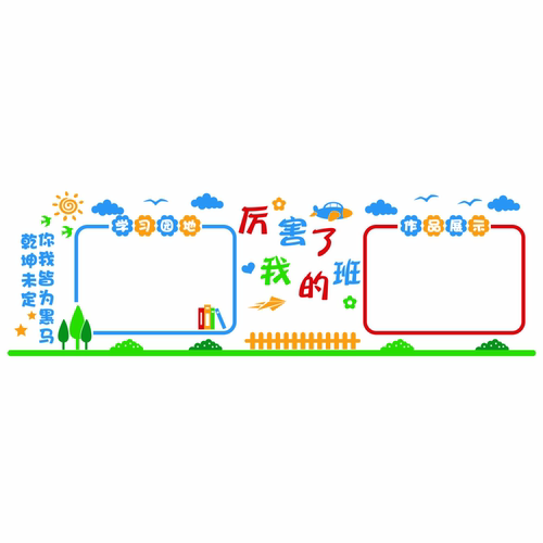 班级文化墙装饰贴纸厉害了我的班墙贴教室学习园地作品展示栏布置-图3