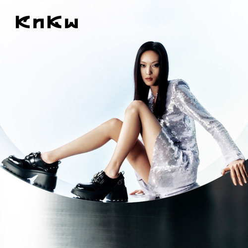 【欧阳娣娣同款】knkw美少女战士英伦风厚底小皮鞋女甜酷乐福单鞋 - 图2