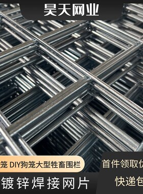 加粗热镀锌电焊网片 户外防锈养殖围笼 可裁剪铁丝网 支持客制化
