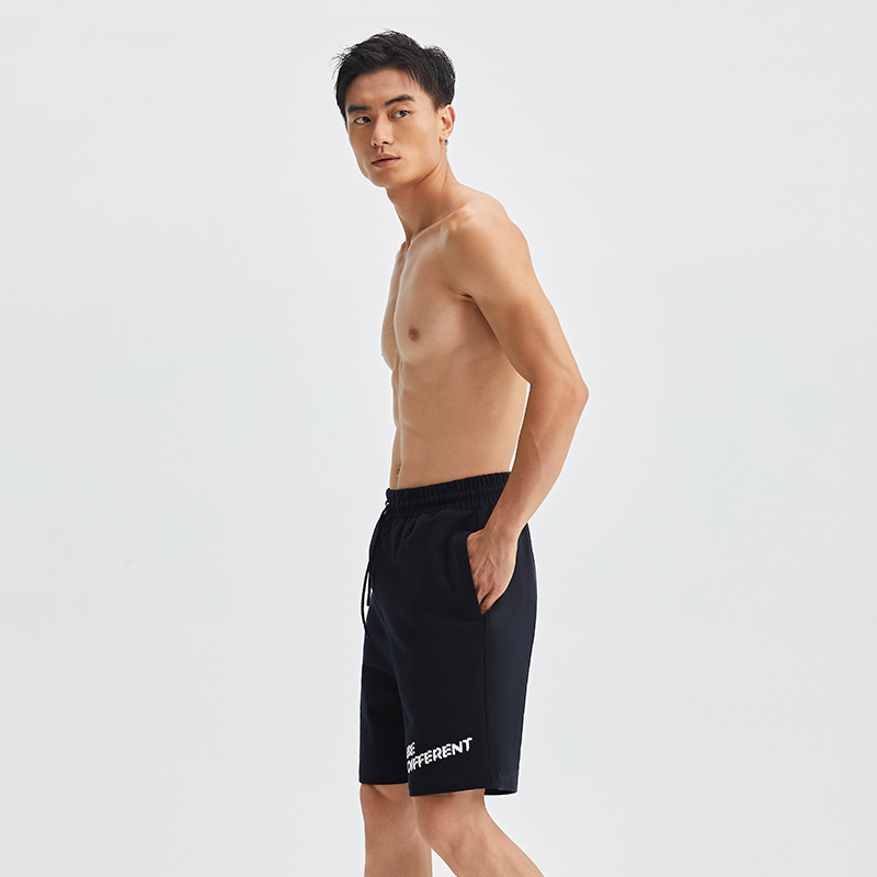 蓝内休闲卫裤男士纯棉透气夏季居家五分裤印花潮流时尚