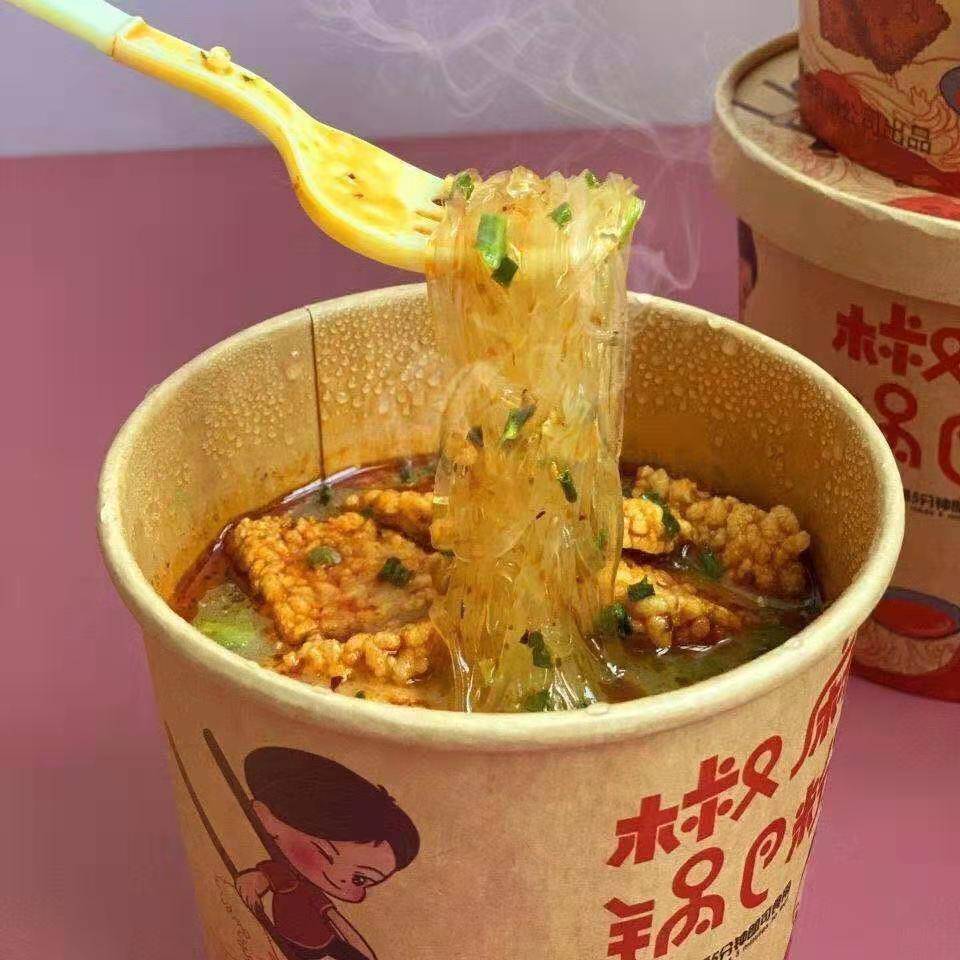 嗨吃家味哒哒椒麻锅巴粉酸辣粉麻辣红薯粉丝网红方便速食整箱6桶 - 图2