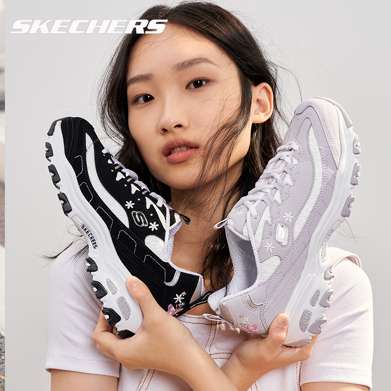 Skechers斯凯奇2023新款熊猫鞋秋冬时尚耐磨休闲鞋舒适潮流运动鞋