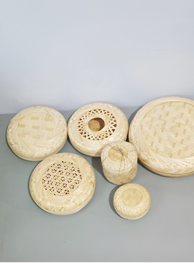 竹编竹盒中秋月饼包装盒手工编织