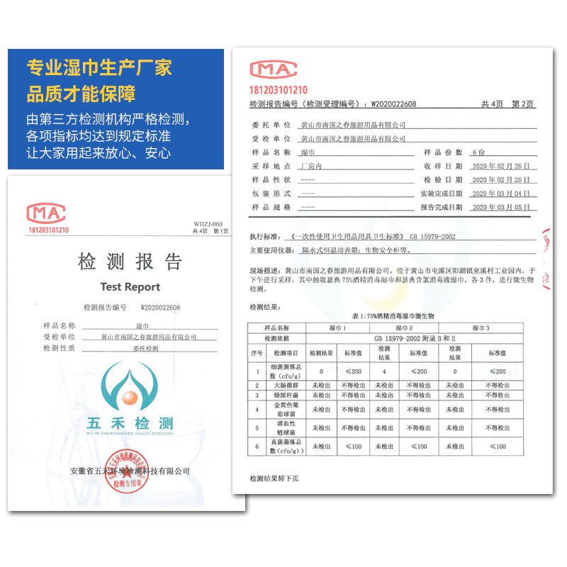 75酒精消毒便携式10抽10小包装湿巾 南国之春湿巾