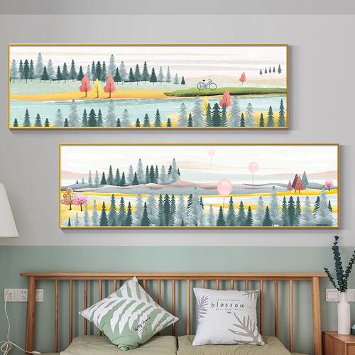 现代简约卧室装饰画床头画客厅沙发背景墙壁画北欧风房间挂画温馨 - 图2