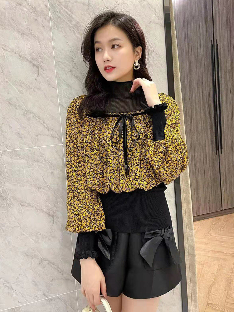 欧洲站2021冬季新款设计感小众衬衫 茉魅丽衬衫