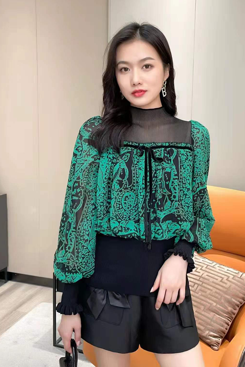 欧洲站2021冬季新款设计感小众衬衫 茉魅丽衬衫