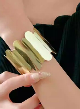 欧美夸张金属开口手镯个性气质设计感手环轻奢冷淡风高级感手饰女