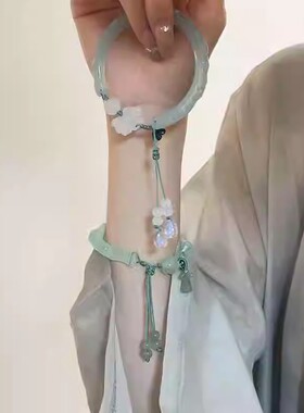 中式竹节莲花树脂时尚