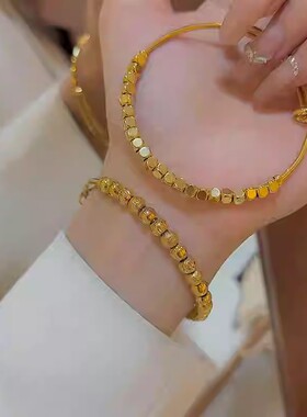 电镀真金几何复古简约