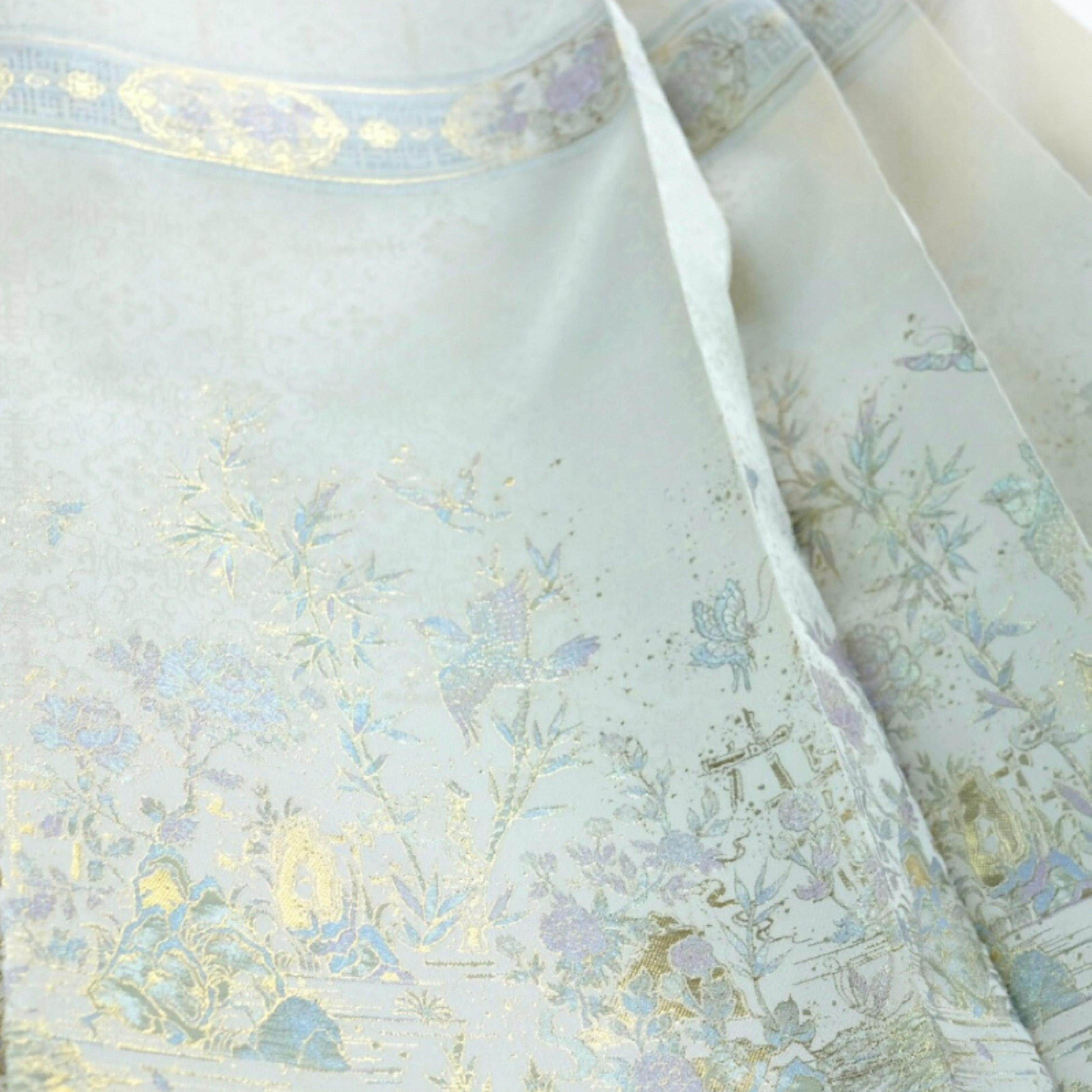 京云染【瞻月】原创汉服半身裙马面裙仿妆花织锦缎双经轴工艺,淘宝优惠券,粉丝福利购,淘宝优惠卷