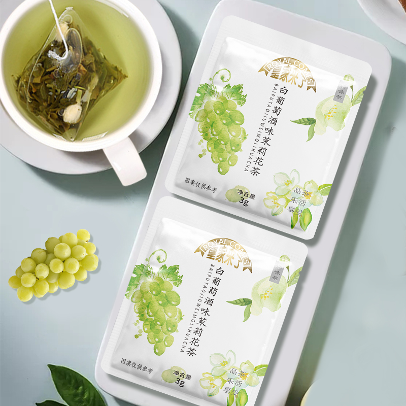 皇家来了花草茶白葡萄酒味茉莉花茶3g 包独立三角 皇家来了花草茶白葡萄酒味茉莉花茶3g 包独立三角