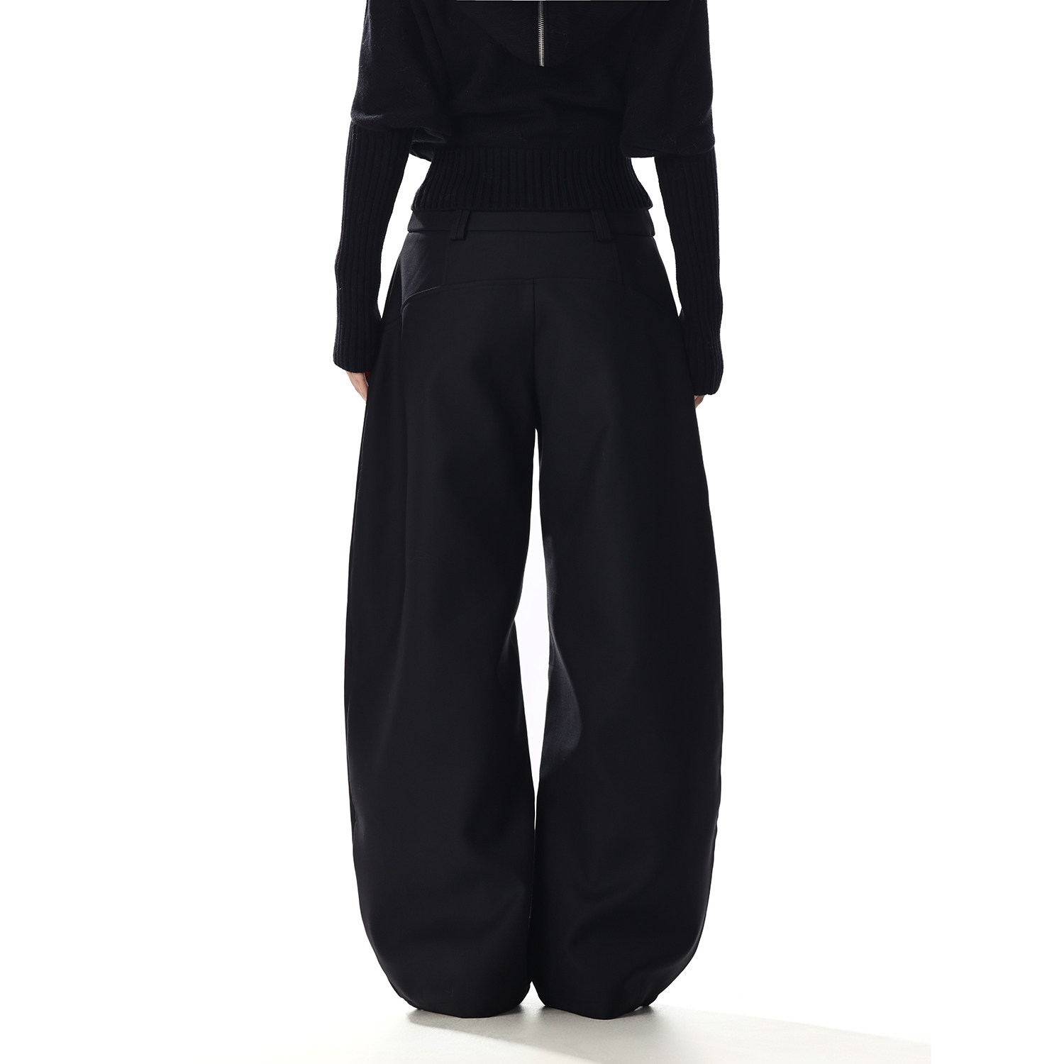 美式复古黑色垂感休闲西裤女宽松立体弯刀百搭拖地显瘦阔腿情侣裤,淘宝优惠券,粉丝福利购,淘宝优惠卷