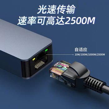 USB to network cable interface converter network port converter rj45 Gigabit expansion USB wired network card card typec to computer network cable adapter broadband expansion dock ເຫມາະສໍາລັບການສະຫຼັບໂນດບຸກ