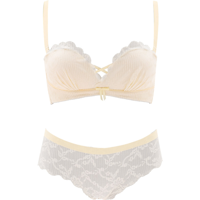 女小胸聚拢显大无钢圈日系少女胸罩 两只蜜桃文胸