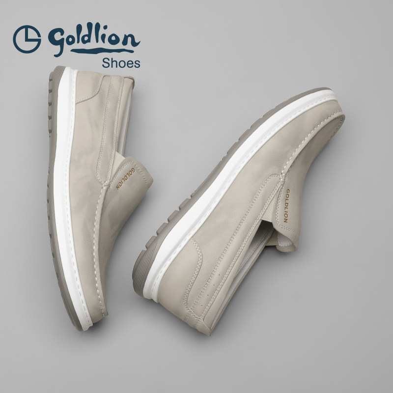 金利来男豆豆鞋新款羊皮一脚蹬轻便男士商务休闲软底舒适百搭,淘宝优惠券,粉丝福利购,淘宝优惠卷