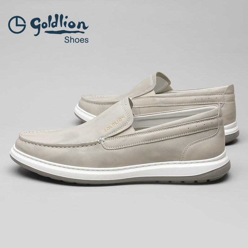 金利来男豆豆鞋新款羊皮一脚蹬轻便男士商务休闲软底舒适百搭,淘宝优惠券,粉丝福利购,淘宝优惠卷