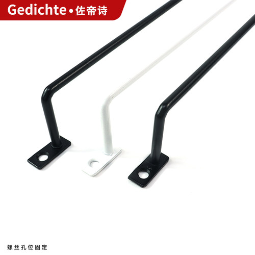 衣柜橱柜收纳挂件厨房阳台衣架门板挂钩色板样块展示架黑色免打孔 - 图2
