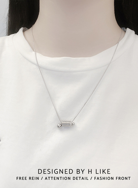 网红冷淡风项链吊坠钛钢情侣男女