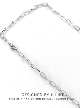 基础款钛钢hiphop不掉色短项链