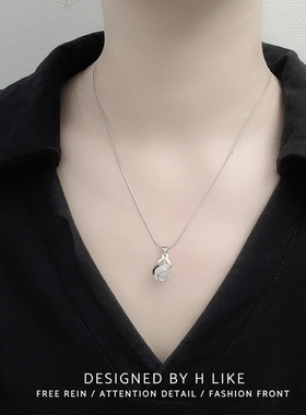 国潮短链钛钢原创设计韩吊坠情侣