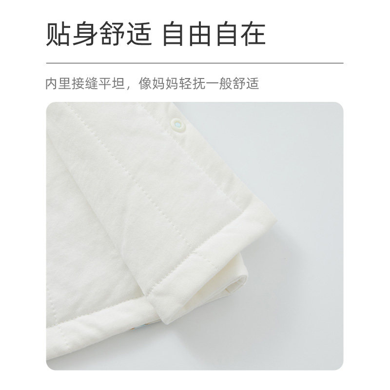 怡比晚安小熊长袖开襟套装冰蓝男145g全棉单面布爱婴室门店同款,淘宝优惠券,粉丝福利购,淘宝优惠卷