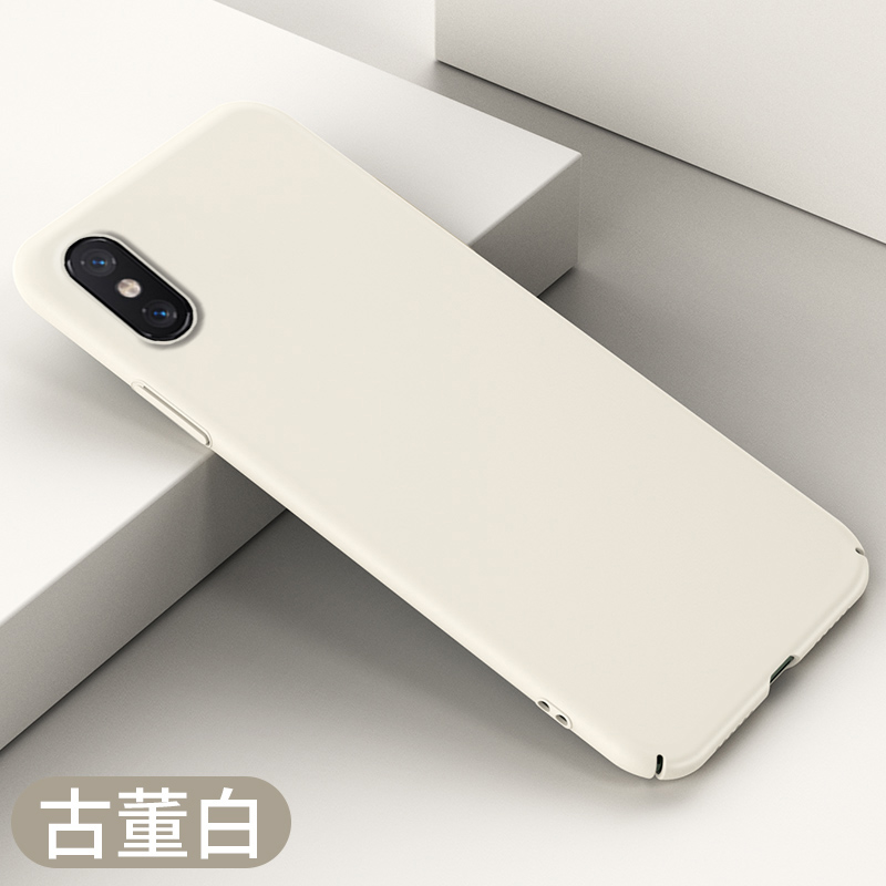 适用于苹果xs手机壳纯色iPhonex磨砂硬壳ip全包边xsmax超薄防摔保护套xr男女简约网红新款个性创意潮牌外壳 - 图1