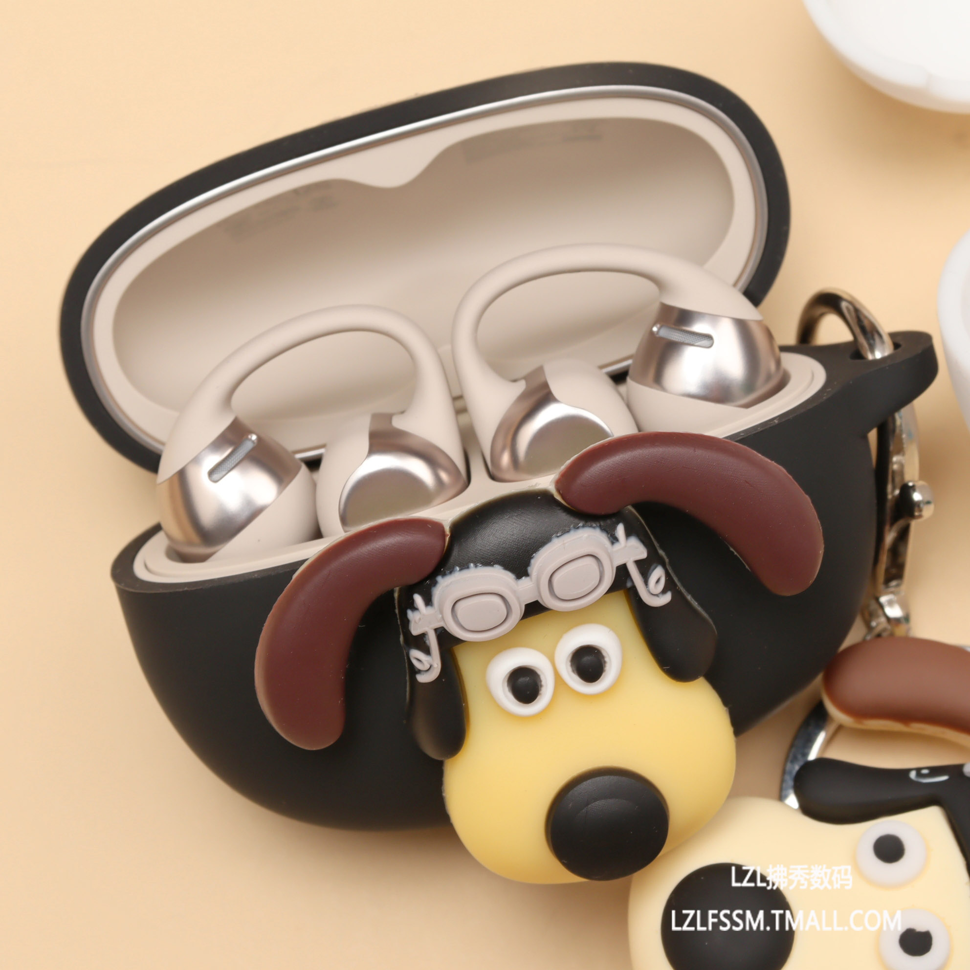 适用BASEUS/倍思Inspire XC1耳夹式无线蓝牙耳机保护套创意可爱情侣卡通倍思Inspire XP1一体式连体硅胶软壳 - 图1