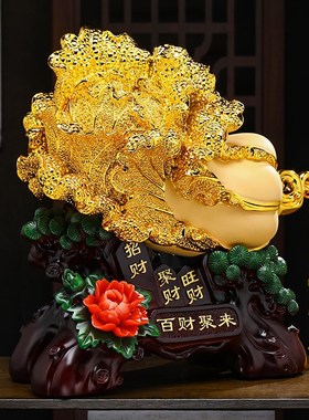 百财聚来白d菜摆件招财公司老板办公室桌面摆设客厅博古架装饰品