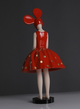 艺术品客厅原创波点系列人物雕塑