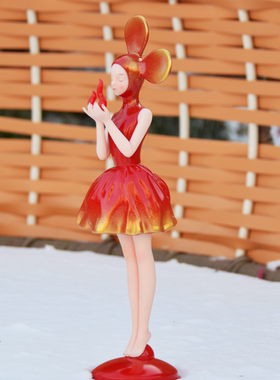 《冉》然女孩可爱摆件卡通桌面装饰高级感原创艺术品轻奢新年礼物