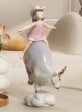 构得x周双雕塑 一起飞 艺术品创意礼物家居装饰品人物摆件客厅