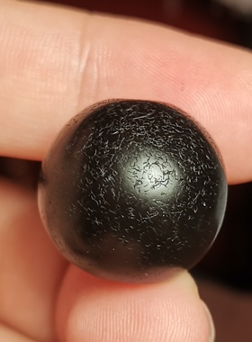 西藏文玩20mm墨黑色糖球大尺寸20mm佩珠隔珠顶珠一物一图吊坠配饰