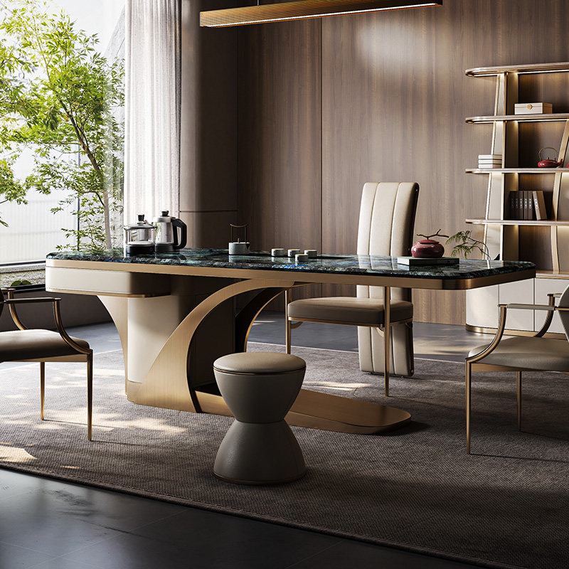 诚骏天然大理石茶桌泡茶台轻奢现代高级感别墅家用创意设计师茶桌,淘宝优惠券,粉丝福利购,淘宝优惠卷