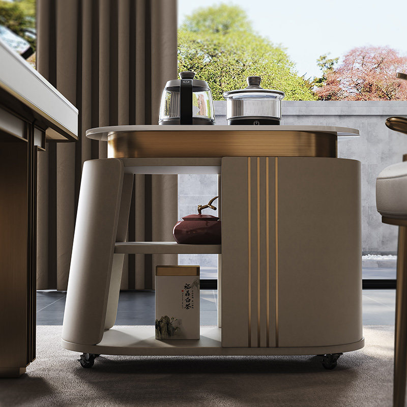 诚骏轻奢移动茶台简约现代岩板大板茶桌侧边柜茶具置物柜高端茶车,淘宝优惠券,粉丝福利购,淘宝优惠卷