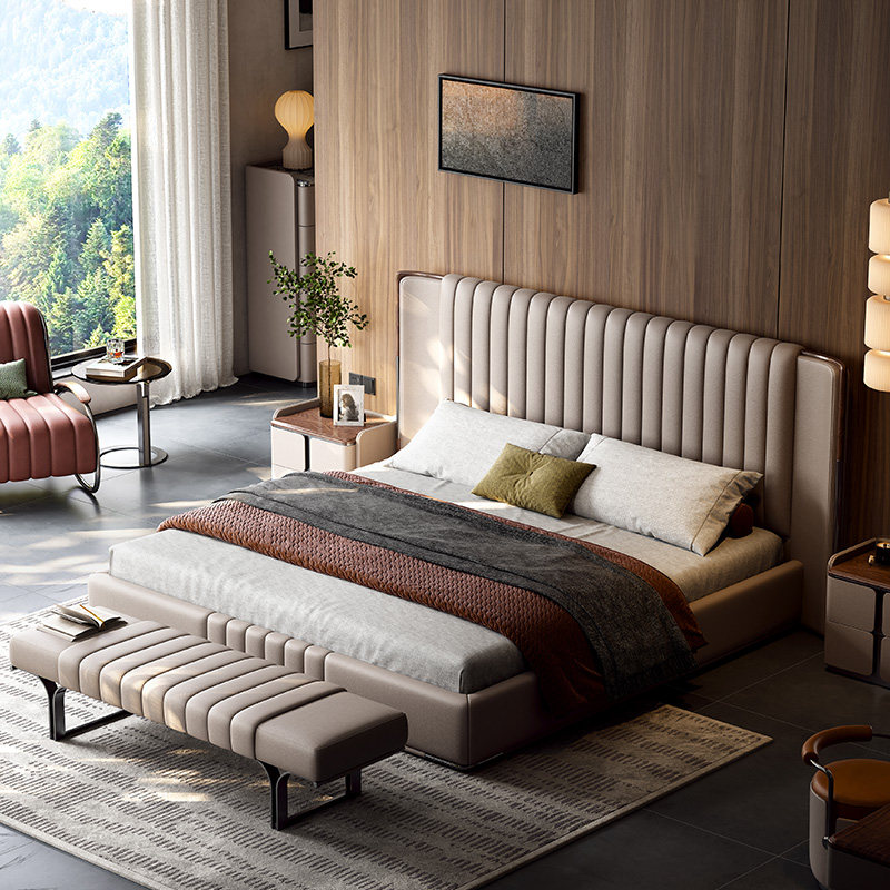 诚骏轻奢真皮床尾凳高端别墅大平层主卧室高级感不锈钢长条放衣凳,淘宝优惠券,粉丝福利购,淘宝优惠卷