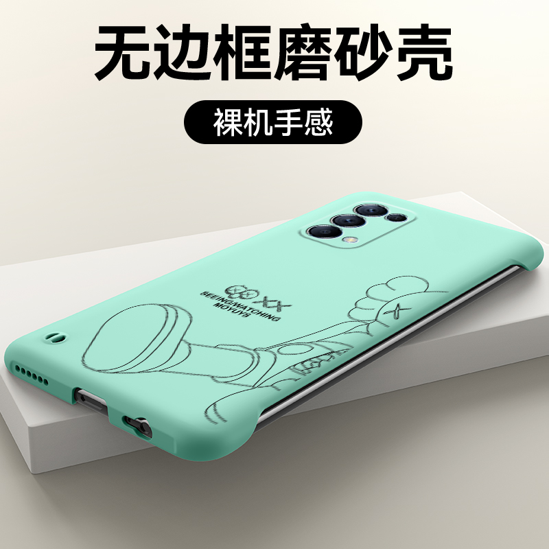 适用于opporeno5手机壳reno5pro保护套reno4se无边框芝麻街4简约reno5k新品4pro网红reno5pro+外壳硬壳时尚简 - 图0