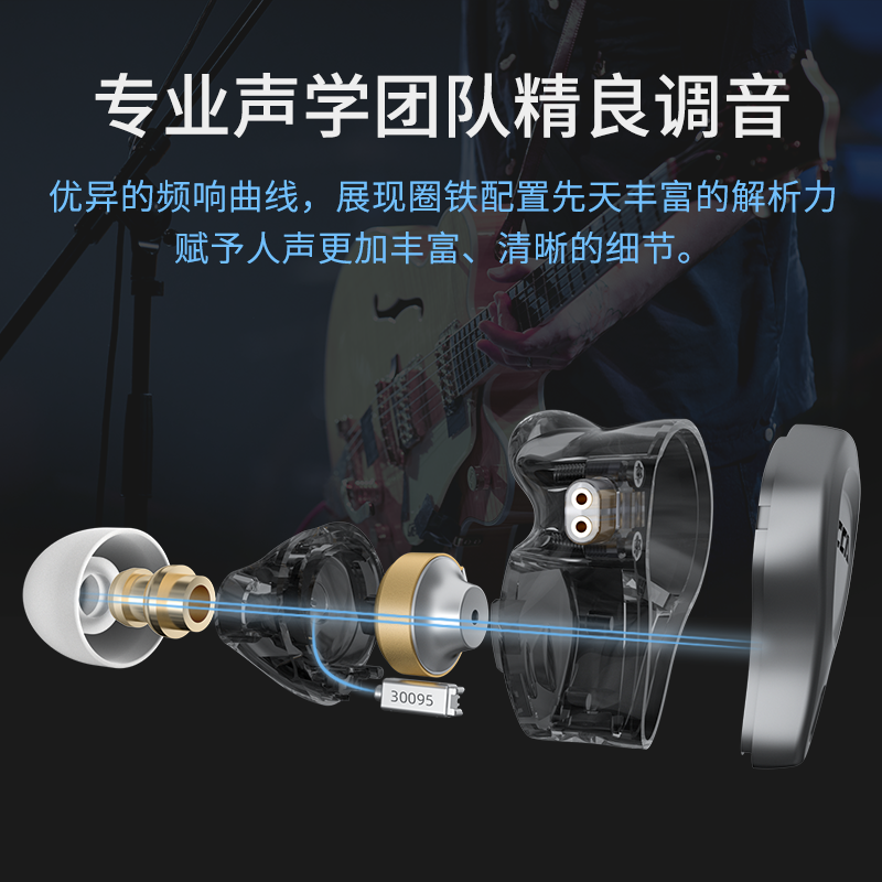 CCA CSN圈铁有线耳机入耳式高音质手机type-c接口圆孔安卓挂耳式 - 图1