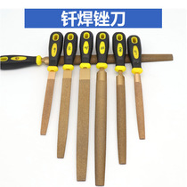 Brazing large plate file semi-circle filing diamond file with diamond sand jade flat file 6 inch 8-14 inch hard alloy