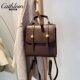 British retro backpack women's new trendy student backpack multi-functional school bag portable travel bag single shoulder oblique