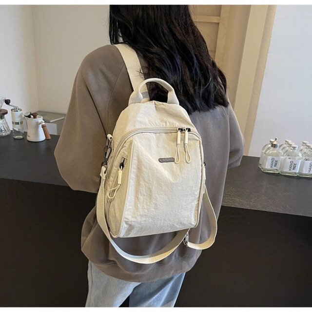 New large-capacity commuter travel backpack single shoulder fashion handbag women's lightweight Oxford cloth backpack small bag