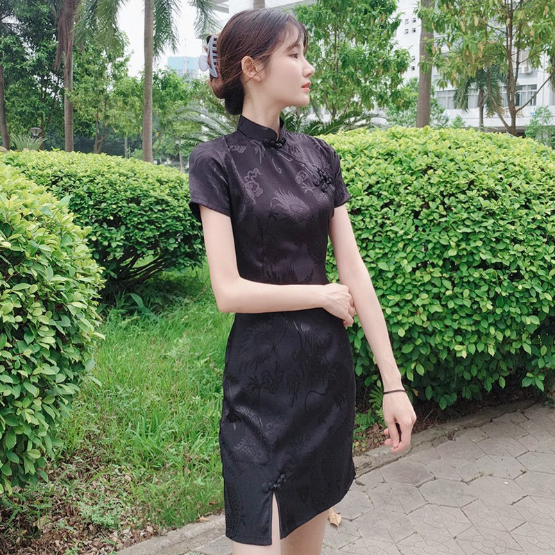 旗袍2022年新款改良少女国潮连衣裙 闺小蜜旗袍