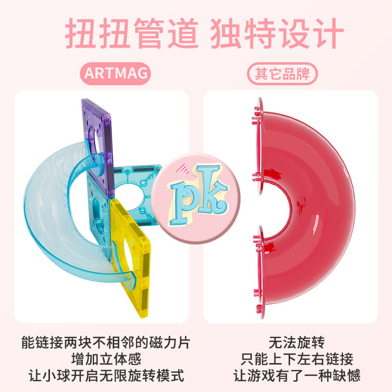 artmag /迈格特彩窗磁力片管道积木 迈格特玩具建构/拼插积木