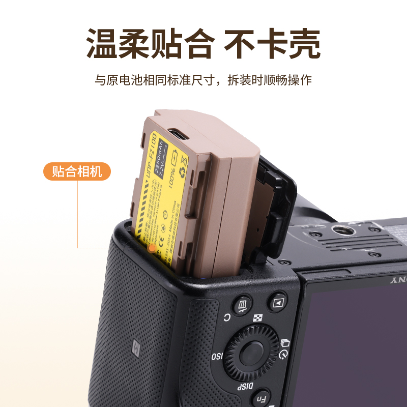 优篮子NP-FZ100巧克力相机电池大容量Type-C直充适用索尼sony a7m3 A7c A7R3 a7s3 A7R4 A7M4 A6600微单配件 - 图1