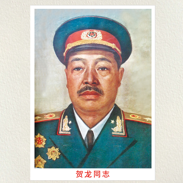 十大元帅单人像墙画伟人画像客厅装饰画中堂挂画加厚背胶宣传壁画-图3