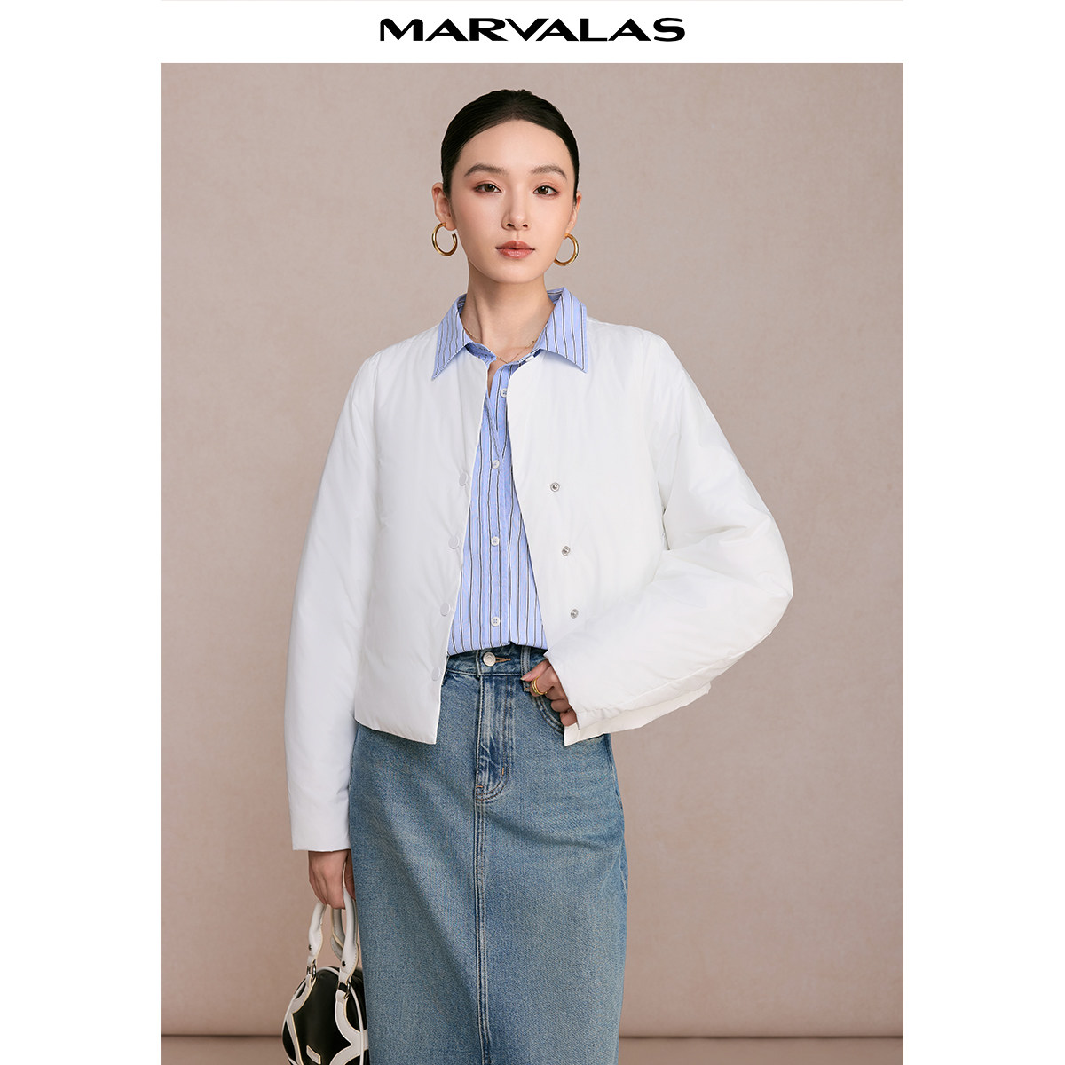 曼德诗短款棉服2025冬季新品面包服棉衣纯色加厚上衣女短外套,淘宝优惠券,粉丝福利购,淘宝优惠卷