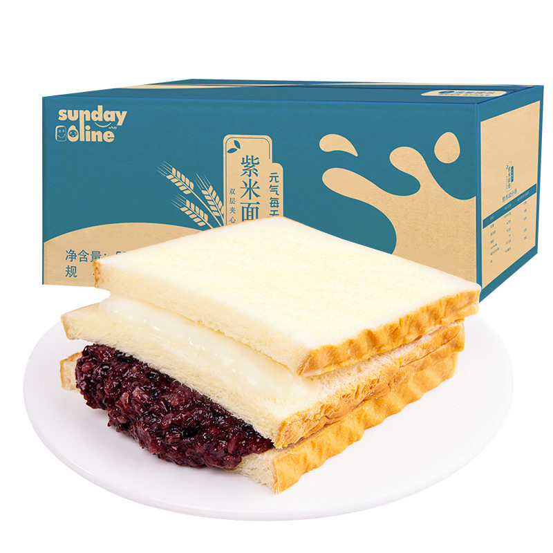 代餐夹心奶酪味吐司三明治零食面包 盛彦食品传统糕点