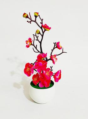 Bonsai Silk Flowers Plum Blossoms Artificial Plant Fake Flow