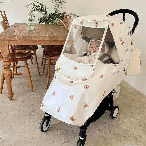 Коляска для выхода на улицу, ветрозащитный ветрозащитный чехол, универсальный зимний удерживающий тепло защищающий от холода дождевик