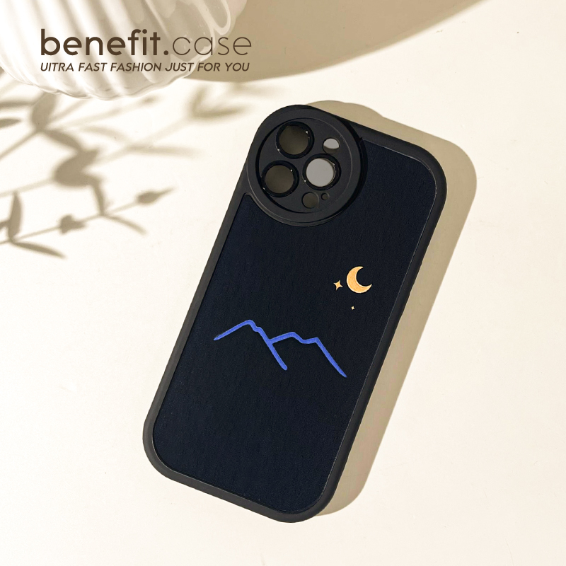 benefit月亮简笔适用于苹果15手机壳13iphone简约14promax新款12套11卡通xsmaxxr个性可爱8plus硅胶7mini情侣